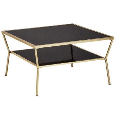 Sky Style Gold Salontafel Vierkant Tafels Zwart Glas