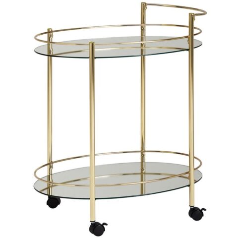 Sky Style Gold Serveerwagen Ovaal Tafels Goud Glas