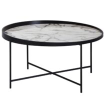 Sky Style Marmerlook Black Salontafel Rond Tafels Zwart MDF