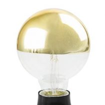 Snoerboer LED E27 4W Globe 14 cm Spiegelkop Lichtbron Verlichting  Glas
