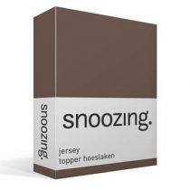 Snoozing jersey topper hoeslaken Beddengoed Taupe Katoen