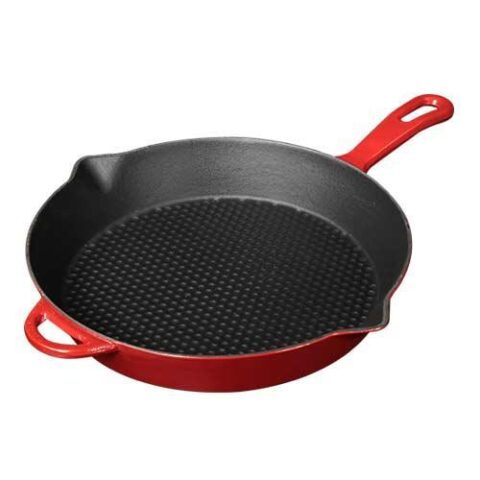 Sürel - Gietijzeren ronde grillpan rood