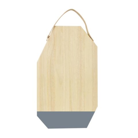 TAK Design - Snijplank Dippo - Rubberhout met Leer - Grijs - TAK Desig Kookgerei Grijs Hout