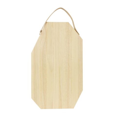 TAK Design - Snijplank Dippo - Rubberhout met Leer - TAK Design Kookgerei Bruin Hout