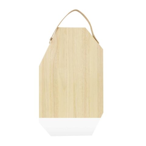 TAK Design - Snijplank Dippo - Rubberhout met Leer - Wit - TAK Design Kookgerei Wit Hout