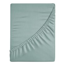 Ten Cate Premium Katoensatijnen Hoeslaken 180x200 - Mineral Mint Beddengoed Groen Katoensatijn