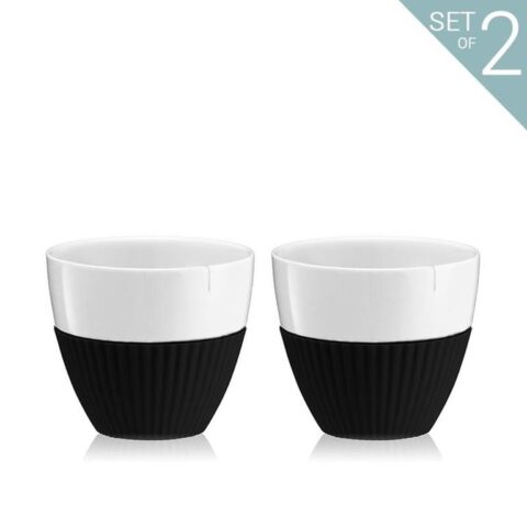 Theekop 300 ml Set v 2 Stuks Servies Zwart