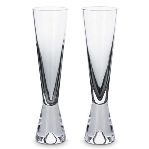 Tom Dixon Tank Champagne glas set van 2 zwart Glazen Zwart Glas