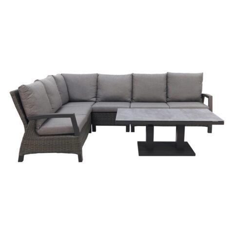 VDG Darwin/Rockford lounge dining set - antraciet Tuinmeubelen Antraciet Wicker