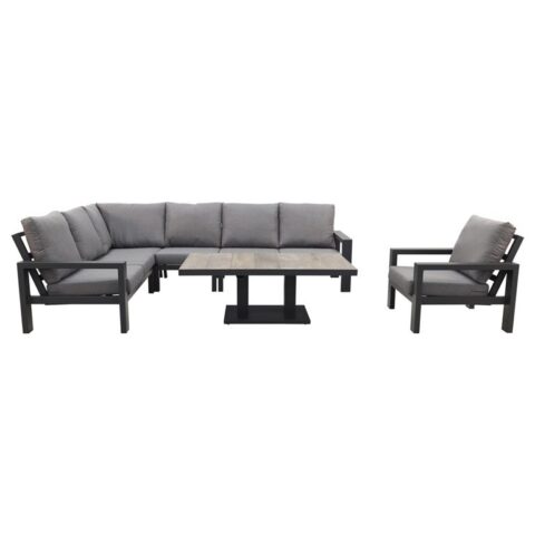 VDG Montana/Jersey aluminium loungeset - Incl. loungestoel Tuinmeubelen Antraciet Aluminium