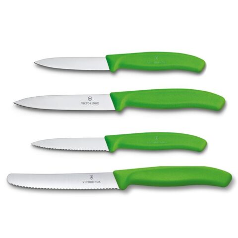 Victorinox Swiss Classic Keukenset - 4-delig - Groen - RVS Messen Groen RVS