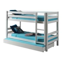 Vipack Pino Stapelbed Met Rolbed 90 x 200 cm Kindermeubels Wit Hout