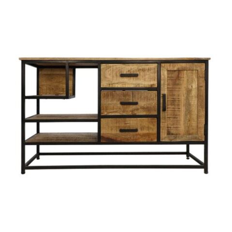 Vtw Living - Dressoir - Vakkenkast - Mangohout - 130 cm Kasten Bruin