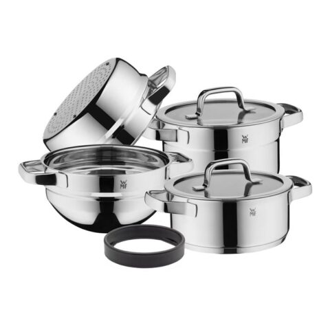 WMF Compact Cuisine Pannenset 4-delig Pannen Zilver RVS