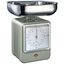 Wesco Keukenweegschaal met Klok Keukenapparatuur Zilver RVS