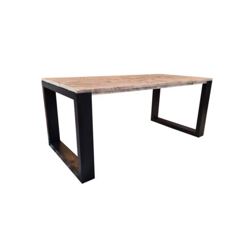 Wood4you - Eettafel New Orleans - steigerhout 150Lx78Hx90D cm zwart Tafels Zwart Hout