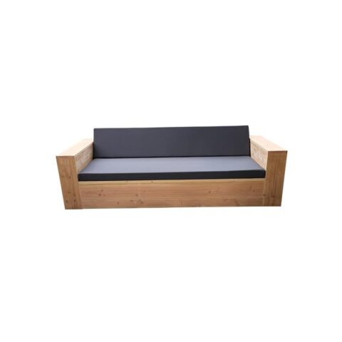 Wood4you - Loungebank Washington Douglas 200Lx70Hx80D cm - incl Tuinmeubelen Grijs