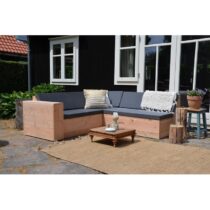 Wood4you - Loungeset 1 Douglas 200x200 cm - incl kussens Tuinmeubelen Bruin Hout