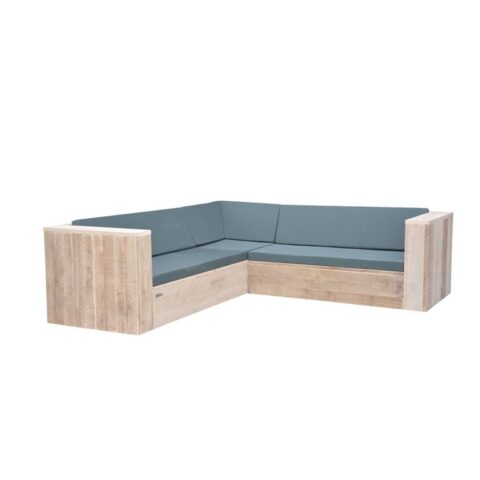 Wood4you - Loungeset 2 steigerhout 240x200 cm - incl kussens - L Tuinmeubelen Bruin Hout