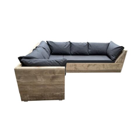 Wood4you - Loungeset 6 steigerhout 260x200 cm - L-vorm - incl. Tuinmeubelen  Hout