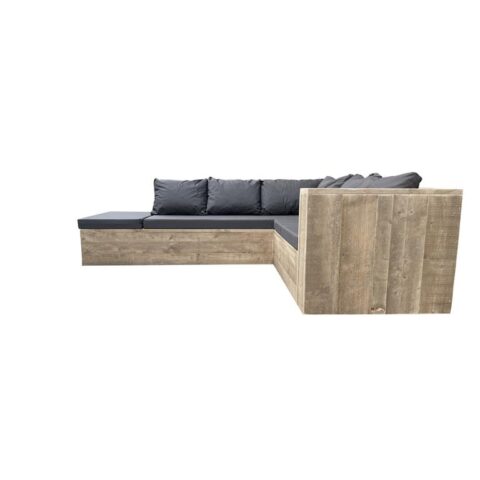 Wood4you - Loungeset 7 steigerhout 240x200 cm - incl kussens (GL-vorm) Tuinmeubelen  Hout