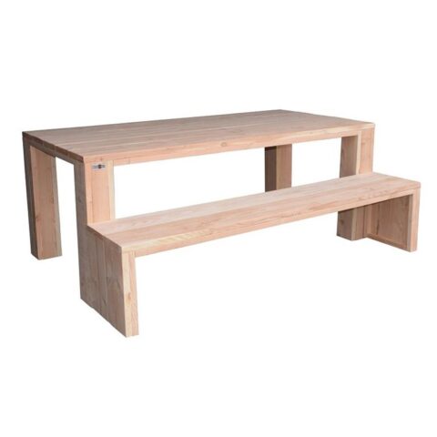 Wood4you - Tuinbank - Amsterdam Douglas 150Lx45Hx38D cm - incl kussen Tuinmeubelen Bruin Hout