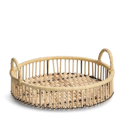 Zeller Rattan Dienblad Ø 32 cm Tafelaccessoires Beige