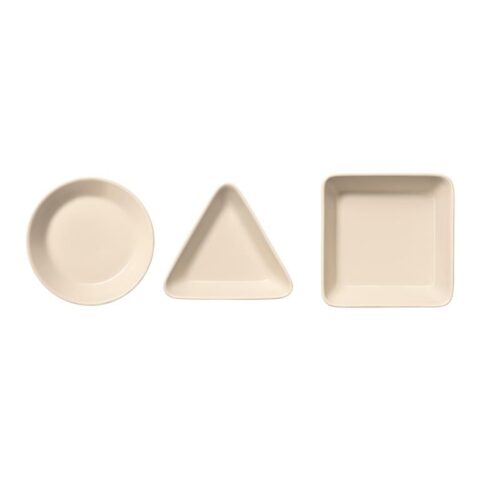 iittala Teema Mini Serveerset - Set van 3 - Linen Servies Crème Porselein