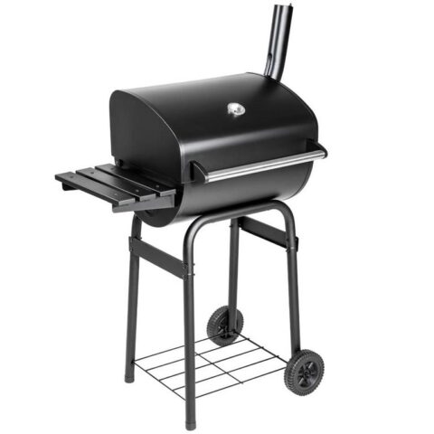 tectake BBQ Barbecue Smoker met deksel Barbecues Zwart Metaal