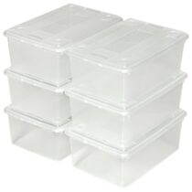 tectake Opbergdozen set van 24 - 33x23x12cm Kasten Transparant Kunststof