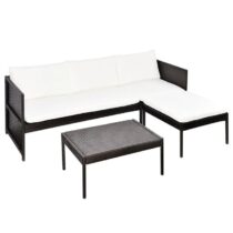 vidaXL 9-delige Loungeset poly rattan bruin Tuinmeubelen Bruin