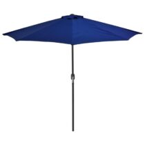 vidaXL Balkonparasol half met aluminium paal 270x135x245 cm blauw Zonwering Blauw Staal