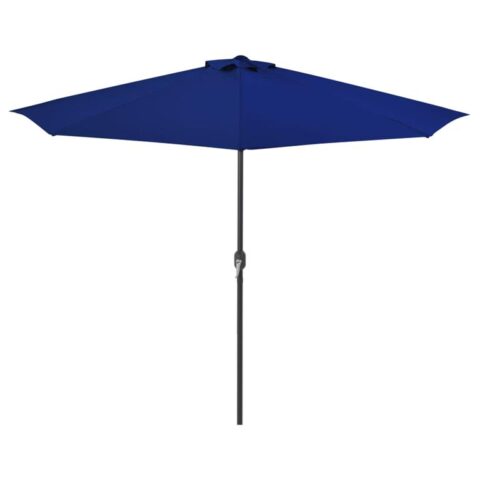 vidaXL Balkonparasol half met aluminium paal 300x150x253 cm blauw Zonwering Blauw Staal