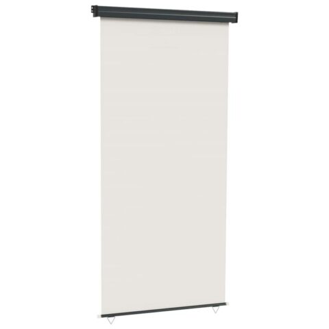 vidaXL Balkonscherm 117x250 cm crèmekleurig Zonwering Crème Staal