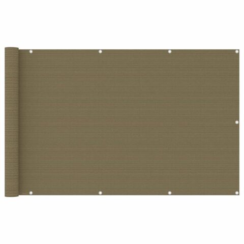 vidaXL Balkonscherm 120x400 cm HDPE taupe Zonwering Taupe Polymeer