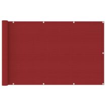 vidaXL Balkonscherm 120x600 cm HDPE rood Zonwering Rood Polymeer