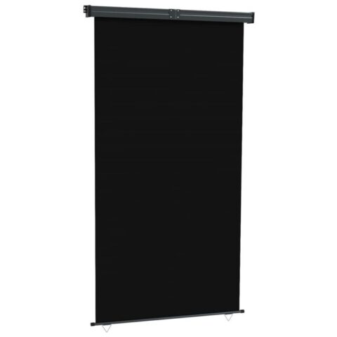 vidaXL Balkonscherm 160x250 cm zwart Zonwering Zwart Staal