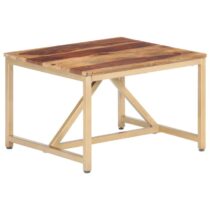 vidaXL Bijzettafel 60x60x40 cm massief sheeshamhout Tafels Bruin Hout