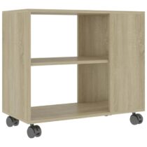 vidaXL Bijzettafel 70x35x55 cm bewerkt hout sonoma eikenkleurig Tafels Bruin Spaanplaat