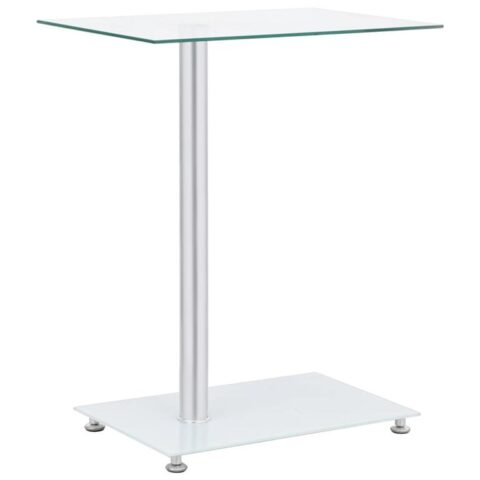 vidaXL Bijzettafel U-vormig 45x30x58 cm gehard glas transparant Tafels Transparant Glas