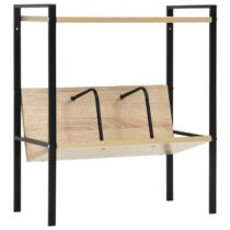 vidaXL Boekenkast 2 schappen 52x28x59 cm spaanplaat zwart eikenkleurig Kasten Zwart Hout