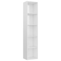 vidaXL Boekenkast 40x30x189 cm spaanplaat hoogglans wit Kasten Wit Hout