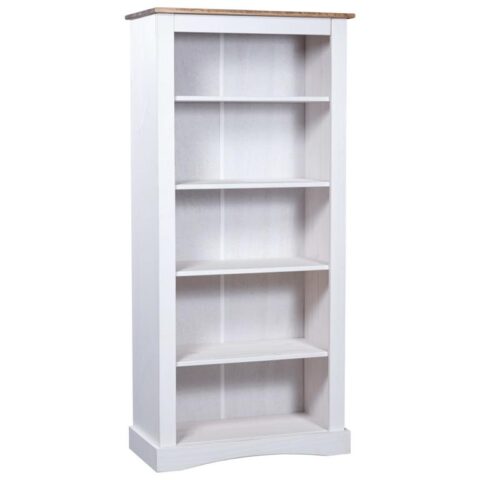 vidaXL Boekenkast 5 schappen Corona-stijl 81x40x170 cm grenenhout wit Kasten Wit Hout