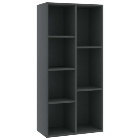 vidaXL Boekenkast 50x25x106 cm bewerkt hout grijs Kasten Grijs Spaanplaat