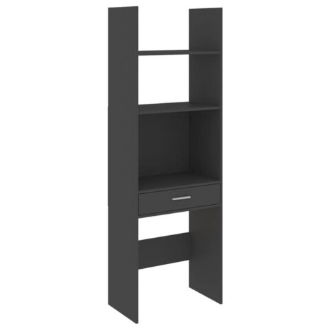 vidaXL Boekenkast 60x35x180 cm spaanplaat grijs Kasten Grijs Hout