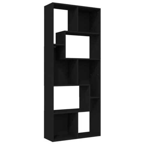 vidaXL Boekenkast 67x24x161 cm spaanplaat zwart Kasten Zwart Hout