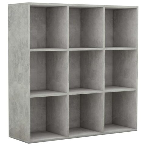 vidaXL Boekenkast 98x30x98 cm spaanplaat betongrijs Kasten Grijs Hout