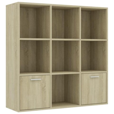 vidaXL Boekenkast 98x30x98 cm spaanplaat sonoma eikenkleurig Kasten Bruin Spaanplaat