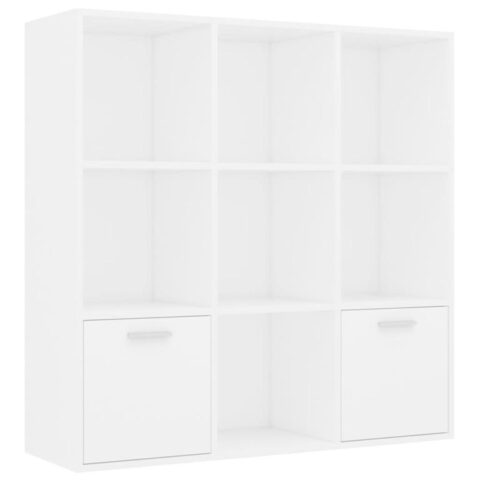 vidaXL Boekenkast 98x30x98 cm spaanplaat wit Kasten Wit Spaanplaat