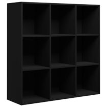 vidaXL Boekenkast 98x30x98 cm spaanplaat zwart Kasten Zwart Hout